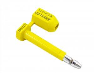 Yellow high security bolt seal by Hoefon Security Seals