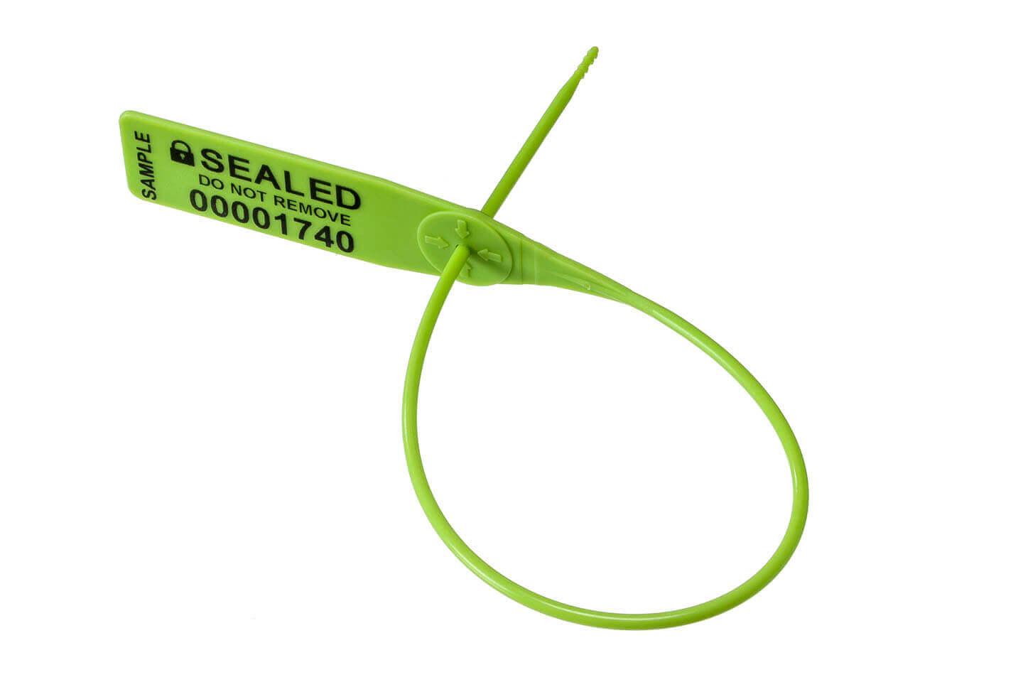 Plastic Seal DSR-250 Green by Hoefon Security Seals